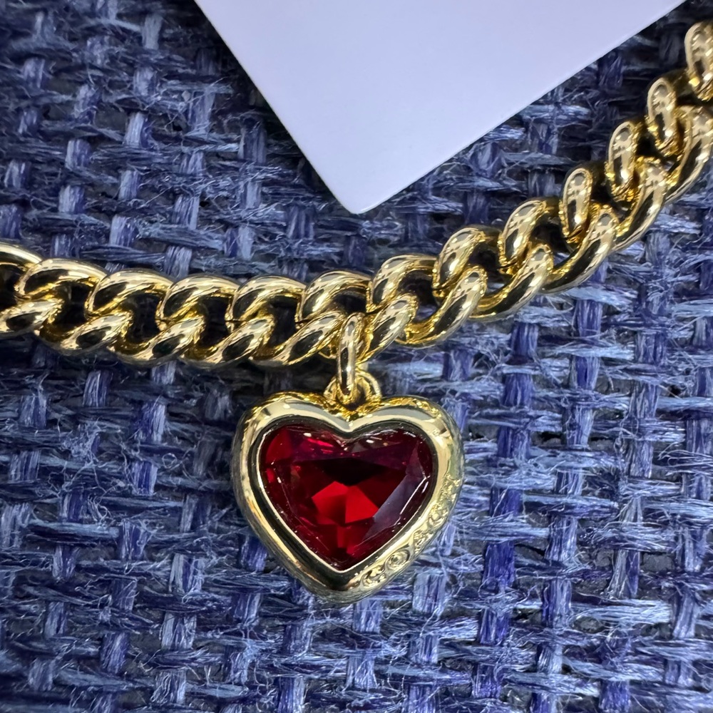Coach NWT Signature Stone And Heart Charm Bracelet - Picture 3 of 10